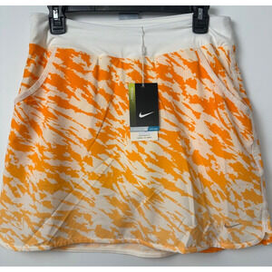 NEW Nike Golf Orange White Tour Performance Dri-Fit Skort Skirt Size S $80 B9
